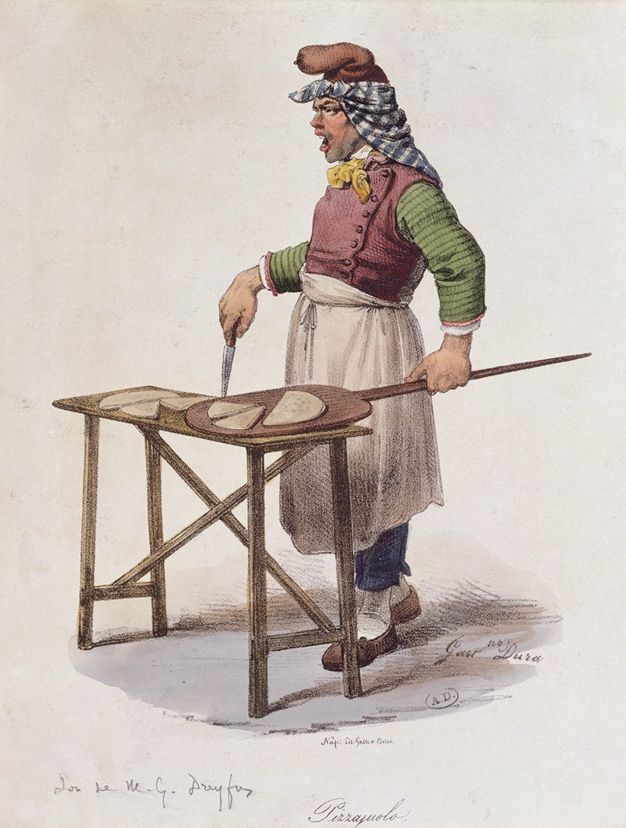 Продавец пиццы в Италии в 19 веке